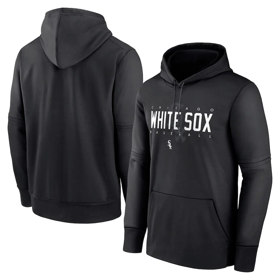 Men's Chicago White Sox Black Pregame Performance Pullover Hoodie